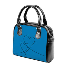 Load image into Gallery viewer, Ti Amo I love you - Exclusive Brand  - Lochmara - Double Script Heart -  Shoulder Handbag
