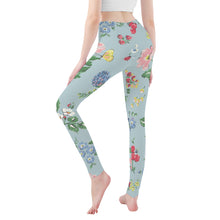 Load image into Gallery viewer, Ti Amo I love you - Exclisive Brand -  Seafoam Floral - Yoga Leggings - Sizes XS-3XL
