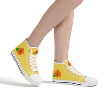 Load image into Gallery viewer, Ti Amo I love you  - Exclusive Brand  - Womens High-Top Canvas Shoes - White Soles
