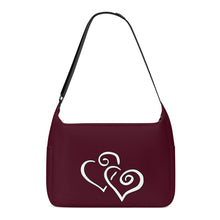 Load image into Gallery viewer, Ti Amo I love you - Exclusive Brand - Rustic Red - Double White Heart - Journey Computer Shoulder Bag
