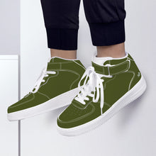 Load image into Gallery viewer, Ti Amo I love you - Exclusive Brand - Army Green - High Top Unisex Sneakers
