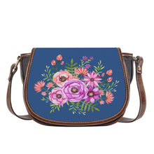 Load image into Gallery viewer, Ti Amo I love you - Exclusive Brand - Chambray 2- Floral Bouquet - Saddle Bag
