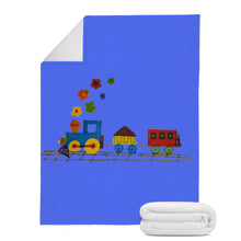 Load image into Gallery viewer, Ti Amo I love you - Exclusive Brand - Neon Blue - Train - Blankets
