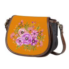 Load image into Gallery viewer, Ti Amo I love you - Exclusive Brand - Tahiti Gold - Floral Bouquet - Saddle Bag
