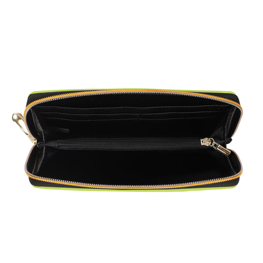Ti Amo I love you - Exclusive Brand  - Yellow Green - Bee Kind - Zipper Purse Clutch Bag