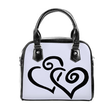 Load image into Gallery viewer, Ti Amo I love you - Exclusive Brand - Glitter - Double Black Heart -  Shoulder Handbag
