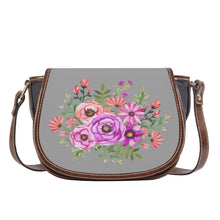 Load image into Gallery viewer, Ti Amo I love you - Exclusive Brand - Silver Chalice - Floral Bouquet - Saddle Bag
