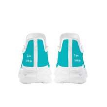 Load image into Gallery viewer, Ti Amo I love you - Exclusive Brand  - Vivid Cyan ( Robin&#39;s Egg Blue) - Mens / Womens - Flex Control Sneakers- White Soles
