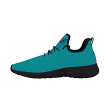 Load image into Gallery viewer, Ti Amo I love you - Exclusive Brand - Persian Green  - Skelton Hands with Heart - Mens / Womens - Lightweight Mesh Knit Sneaker - Black Soles
