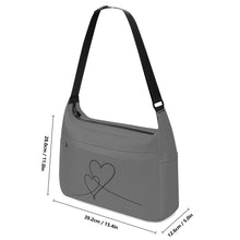 Load image into Gallery viewer, Ti Amo I love you - Exclusive Brand - Dove Gray - Double Script Heart - Journey Computer Shoulder Bag
