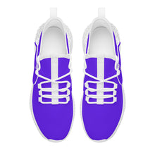 Load image into Gallery viewer, Ti Amo I love you - Exclusive Brand  - Dark Purple -  Double Heart - Womens Mesh Knit Shoes - White Soles
