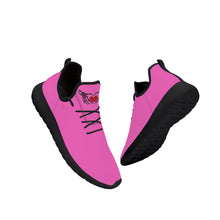 Load image into Gallery viewer, Ti Amo I love you - Exclusive Brand - Hot Pink - Skelton Hands with Heart - Mens / Womens - Lightweight Mesh Knit Sneaker - Black Soles
