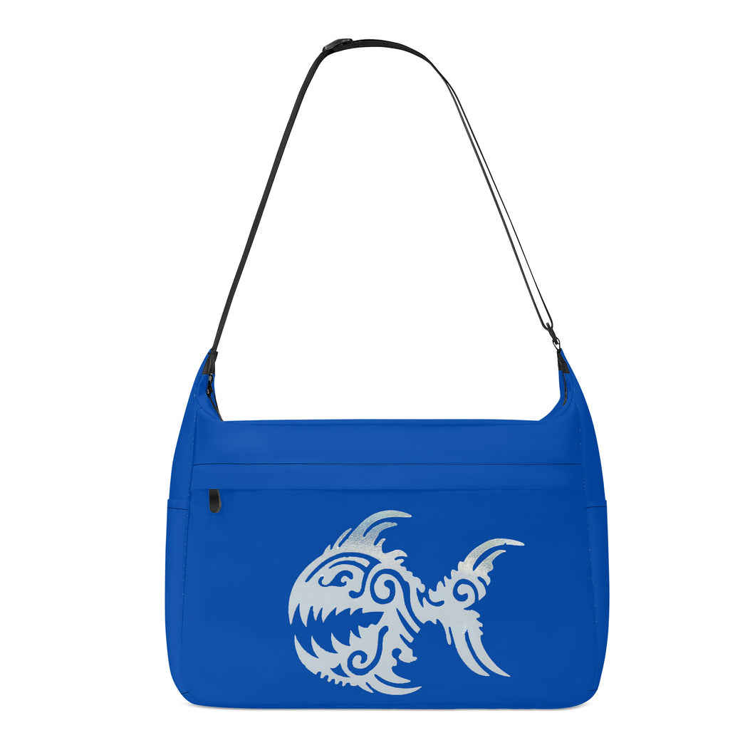 Ti Amo I love you  - Exclusive Brand  - Dark Blue - Angry Fish - Journey Computer Shoulder Bag