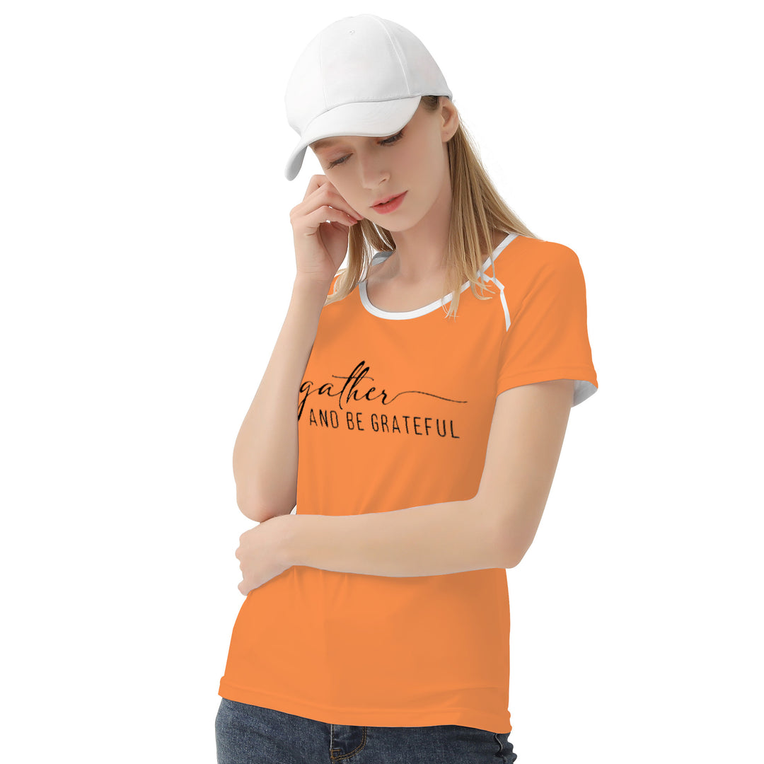 Ti Amo I love you - Exclusive Brand  - Coral - Gather and Be Grateful -  Women's T shirt - Sizes XS-2XL