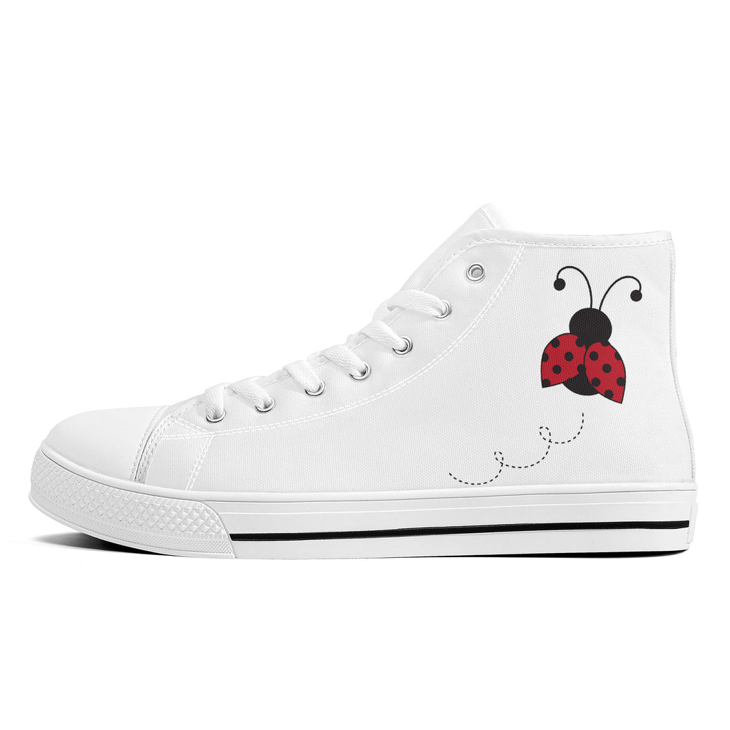 Ti Amo I love you - Exclusive Brand - High-Top Canvas Shoes - White Soles