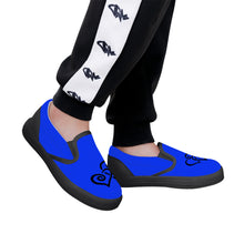 Load image into Gallery viewer, Ti Amo I love you - Exclusive Brand  - Blue Blue Eyes - Double Black Heart - Kids Slip-on shoes - Black Soles
