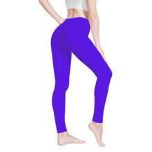 Load image into Gallery viewer, Ti Amo I love you - Exclusive Brand  - Dark Purple - Angry Fish -  Womens / Teen Girls  / Womens Plus Size  - Yoga Leggings - Sizes XS-3XL
