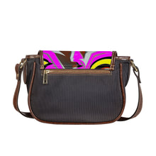 Load image into Gallery viewer, Ti Amo I love you - Exclusive Brand  - Shocking Pink Abstract - Saddle Bag
