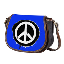 Load image into Gallery viewer, Ti Amo I love you - Exclusive Brand  - Blue Blue Eyes - Peace Sign - Saddle Bag
