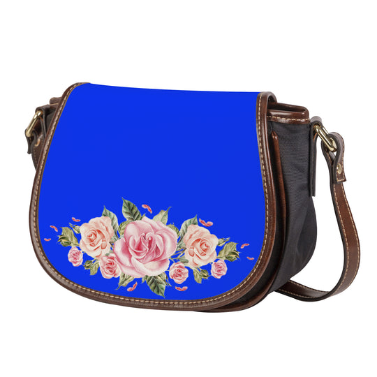 Ti Amo I love you - Exclusive Brand - Blue Blue Eyes - Roses - Saddle Bag