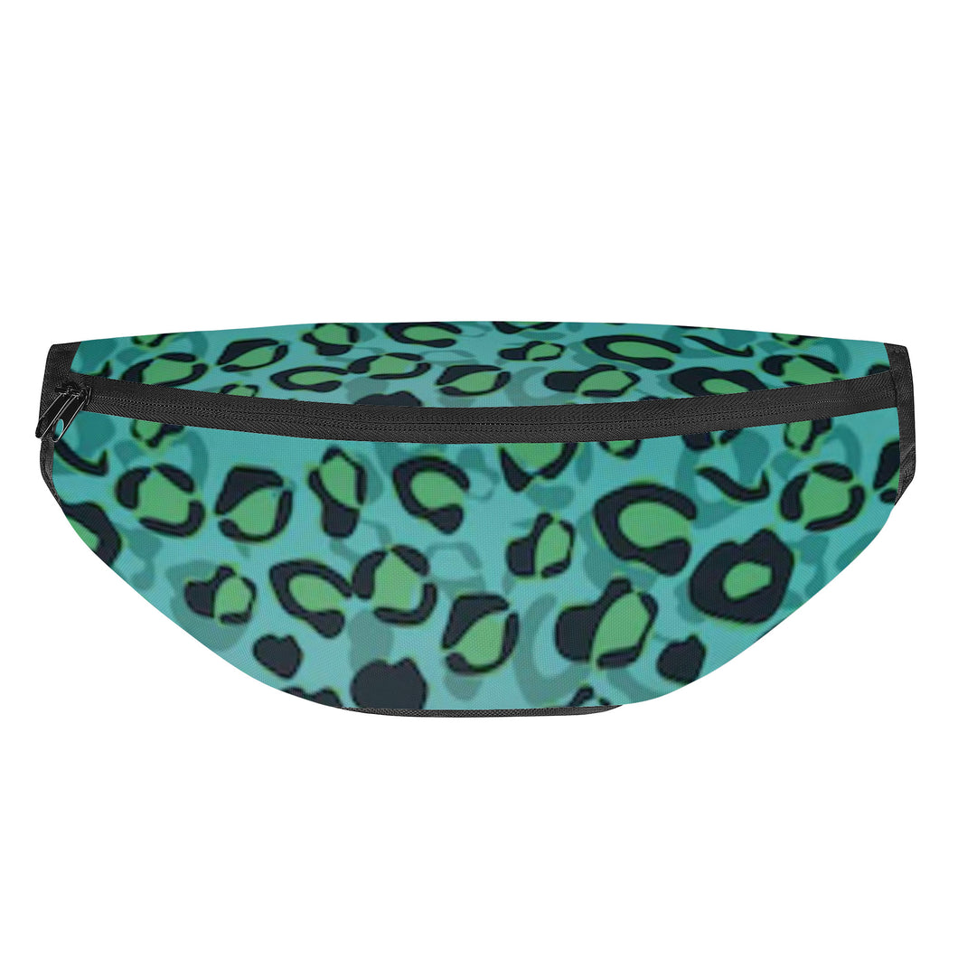 Ti Amo I love you - Exclusive Brand - Tradewind with Aqua Forest Leopard Spots - Fanny Pack