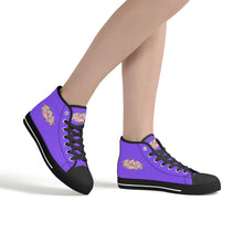 Load image into Gallery viewer, Ti Amo I love you - Exclusive Brand - High-Top Canvavs Shoes - Black Soles
