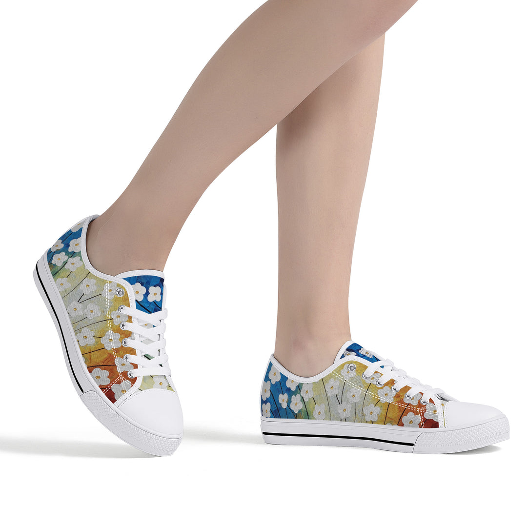 Ti Amo I love you Exclusive Brand - Low-Top Canvas Shoes  - White Soles