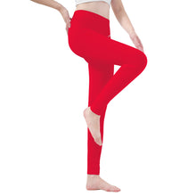 Load image into Gallery viewer, Ti Amo I love you - Exclusive Brand  - Pinkish Red -  White Daisy -  Yoga Leggings
