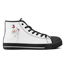 Load image into Gallery viewer, Ti Amo I love you - Exclusive Brand - High-Top Canvavs Shoes - Black Soles
