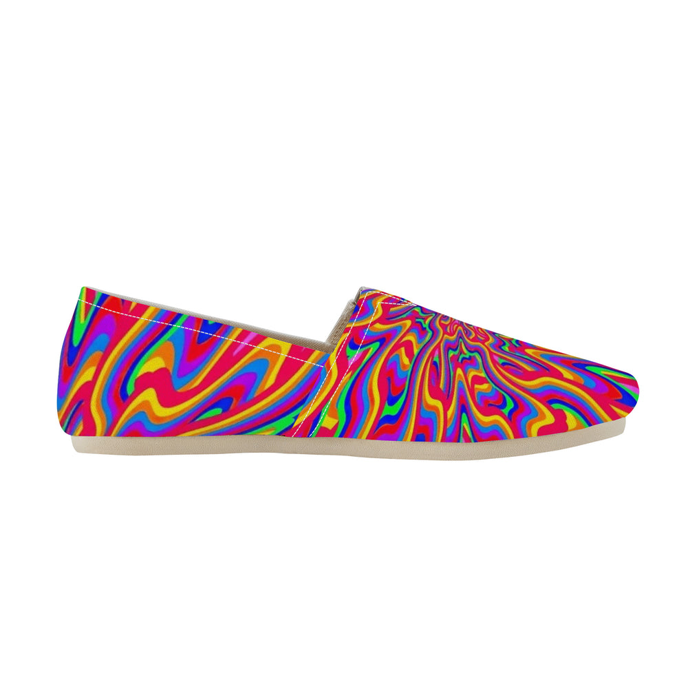 Ti Amo I love you  - Exclusive Brand  - Rainbow Swirl - Casual Flat Driving Shoe