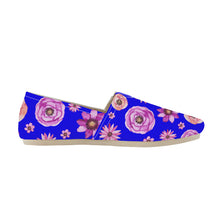 Load image into Gallery viewer, Ti Amo I love you  - Exclusive Brand  - Neon Blue with Flowers - Casual Flat Driving Shoe
