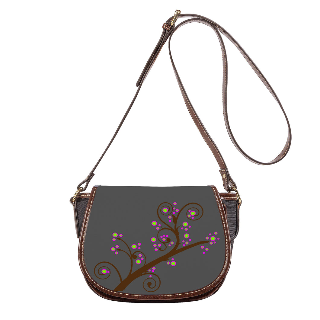 Ti Amo I love you - Exclusive Brand  - Davy's Grey -  Branch - Saddle Bag