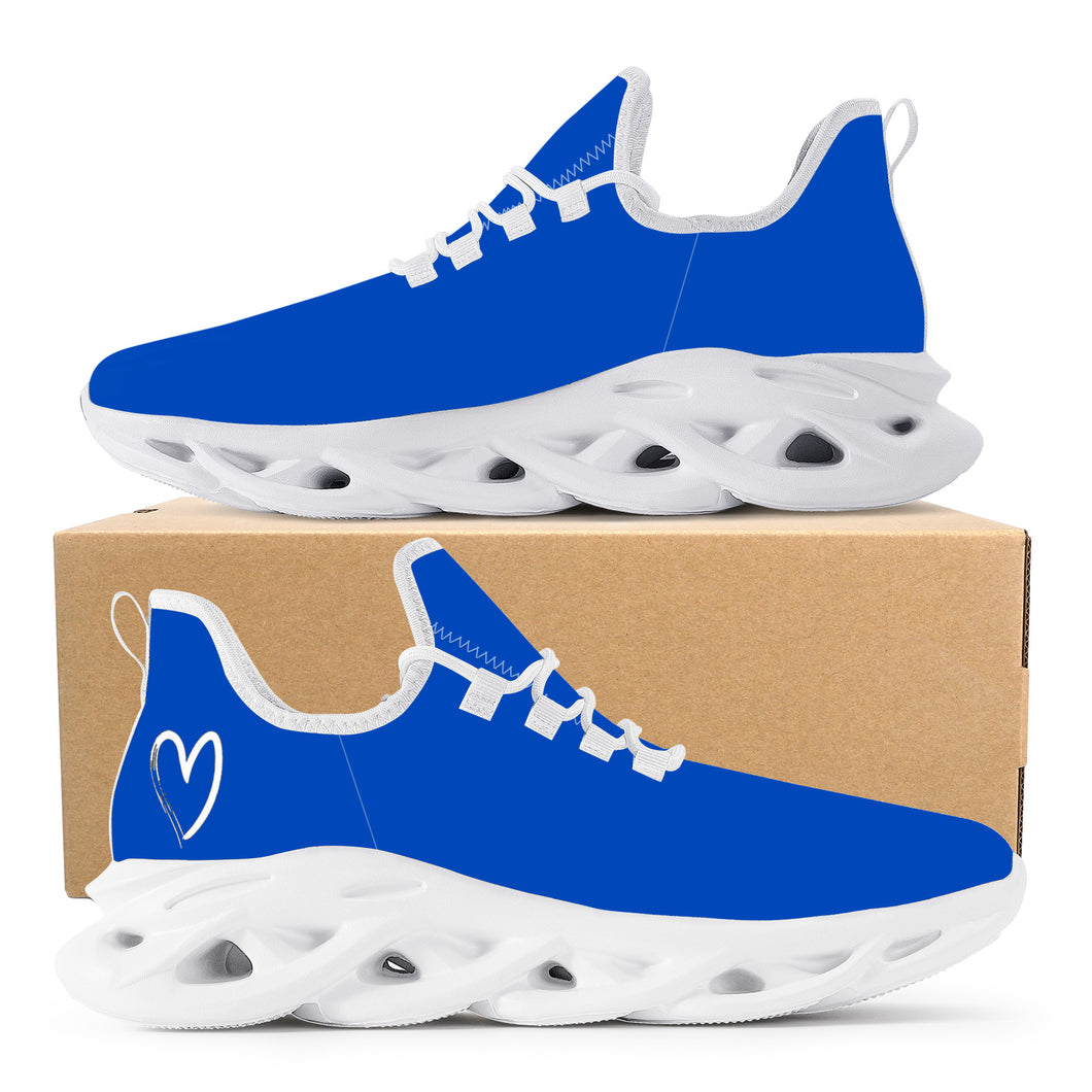 Ti Amo I love you  - Exclusive Brand - Absolute Zero Blue - White Heart - Flex Control Sneakers - White Soles