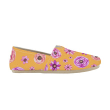 Load image into Gallery viewer, Ti Amo I love you  - Exclusive Brand  - Yellow with Flowers -  Casual Flat Driving Shoe
