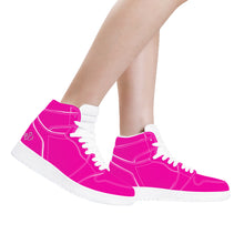 Load image into Gallery viewer, Ti Amo I love you - Exclusive Brand - Hollywood Cerise - High Top Synthetic Leather Sneaker
