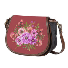 Load image into Gallery viewer, Ti Amo I love you - Exclusive Brand - English Red - Floral Bouquet - Saddle Bag
