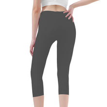 Load image into Gallery viewer, Ti Amo I love you - Exclusive Brand  - Davy&#39;s Grey - Angry Fish - Capri Yoga Leggings - Sizes XS-3XL
