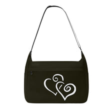 Load image into Gallery viewer, Ti Amo I love you - Exclusive Brand - Crude Oil - Double White Heart - Journey Computer Shoulder Bag
