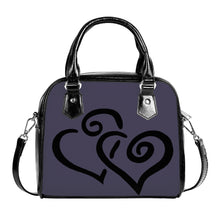 Load image into Gallery viewer, Ti Amo I love you - Exclusive Brand - Gunpowder - Double Black Heart -  Shoulder Handbag
