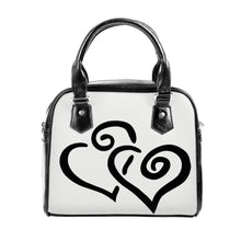 Load image into Gallery viewer, Ti Amo I love you - Exclusive Brand  - Desert Storm- Double Black Heart -  Shoulder Handbag
