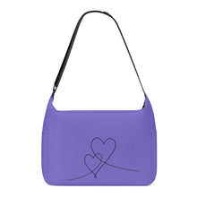 Load image into Gallery viewer, Ti Amo I love you - Exclusive Brand - Blue Marguerite - Double Script Heart - Journey Computer Shoulder Bag
