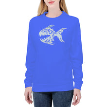 Load image into Gallery viewer, Ti Amo I love you - Exclusive Brand  - Neon Blue - Angry Fish - Women&#39;s Sweatshirt
