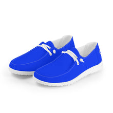 Load image into Gallery viewer, Ti Amo I love you Exclusive Brand  - Blue Blue Eyes - Double White Heart - Canvas Loafers Slip On
