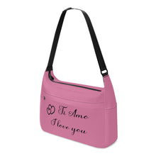 Load image into Gallery viewer, Ti Amo I love you - Exclusive Brand - Charm - Double Black Heart Logo -  Journey Computer Shoulder Bag
