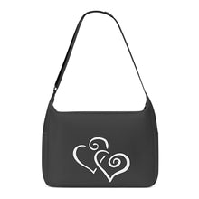 Load image into Gallery viewer, Ti Amo I love you - Exclusive Brand - Dark Charcoal - Double White Heart - Journey Computer Shoulder Bag
