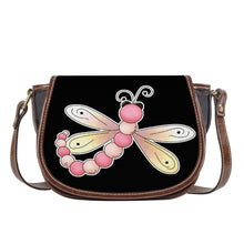 Load image into Gallery viewer, Ti Amo I love you - Exclusive Brand - Black - Dragonfly - Saddle Bag
