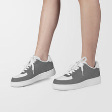 Load image into Gallery viewer, Ti Amo I love you - Exclusive Brand - Dove Gray &amp; White - Low Top Unisex Sneakers - Sizes: Big Kids 4.5-7 / Mens 4.5-14.5 / Womens 5.5-14
