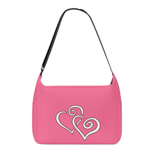 Load image into Gallery viewer, Ti Amo I love you - Exclusive Brand - Light Crimson - Double White Heart - Journey Computer Shoulder Bag
