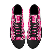 Load image into Gallery viewer, Ti Amo I love you - Exclusive Brand - Womens High-Top Canvas Shoes - Black Soles - Sizes 5-12
