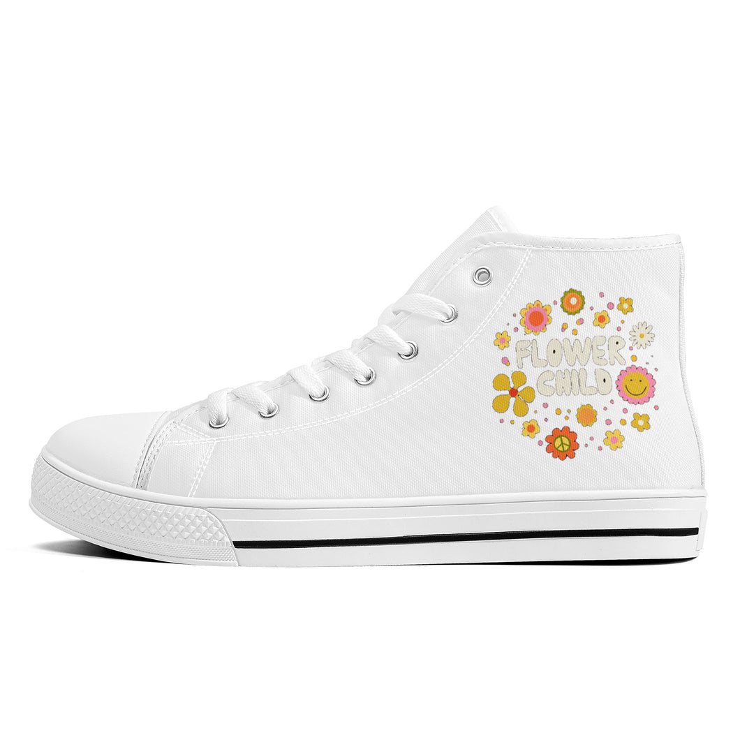 Ti Amo I love you - Exclusive Brand - High-Top Canvas Shoes - White Soles